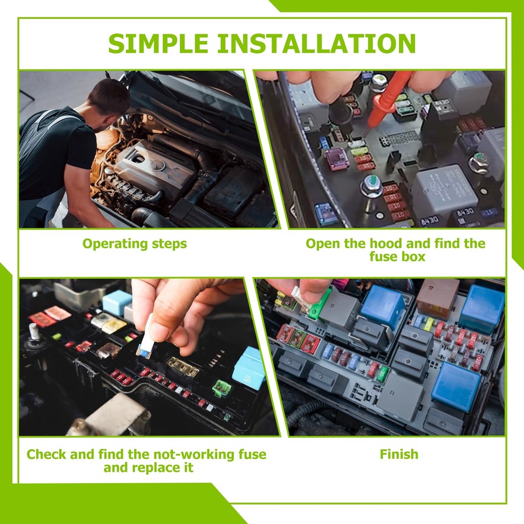 1PC PEC 15A 20A 25A 30A 40A Rectangle Car Fuse Square Auto FuseTube for Ford Mondeo Corola Mini Short Size