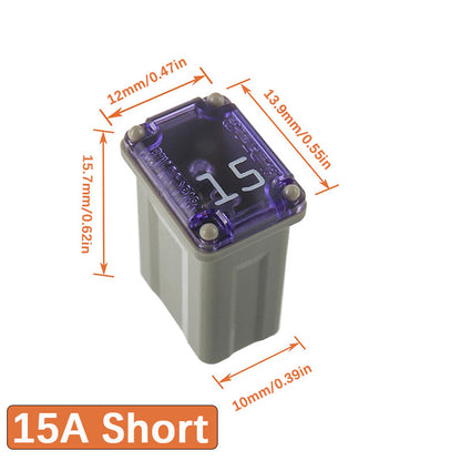1PC PEC 15A 20A 25A 30A 40A Rectangle Car Fuse Square Auto FuseTube for Ford Mondeo Corola Mini Short Size
