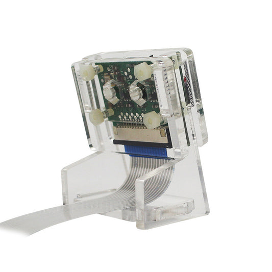 1pcs Transparent Acrylic 5MP Camera Holder Clear Support Bracket Case for Raspberry Pi 1-4 for V2 Official Camera