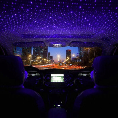 Universal USB LED Star Projector Neon Atmosphere Ambient Lamp Car Roof Interior Light Laser Red Purple Green