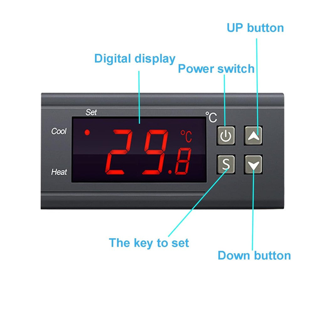 220V Digital STC-1000 Temperature Controller Thermostat Sensor