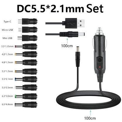 Fulabs DC 5.5X 2.1 MM Female Socket Adapter Connectors to Male Jack Plug Power Adaptor 8 pcs set