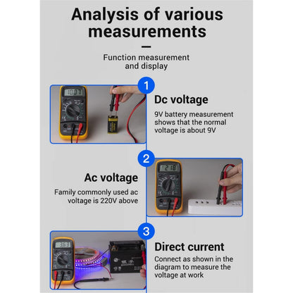XL830L Digital Multimeter High Precision Digital Display Multimeter Electrician Multi-Function Resistance Voltage Measurement Instrument
