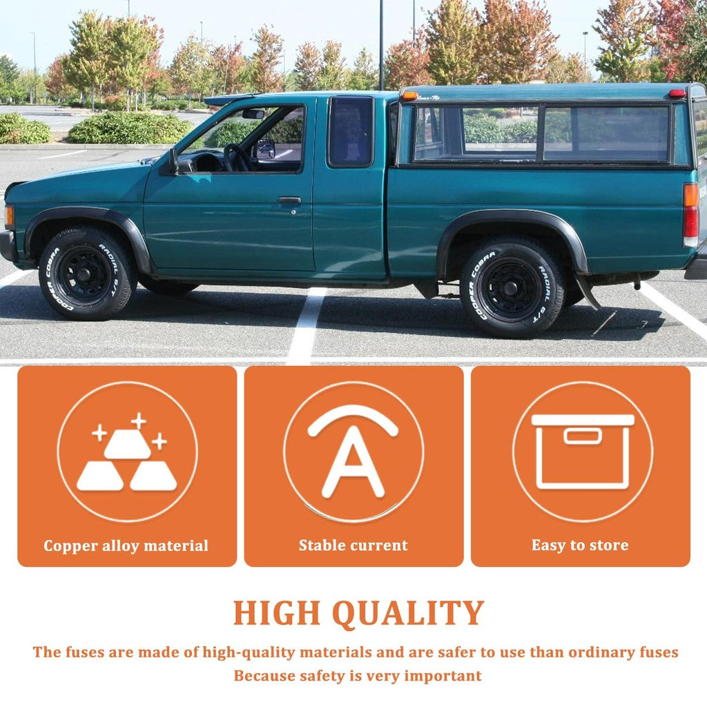 1PC PEC 15A 20A 25A 30A 40A Rectangle Car Fuse Square Auto FuseTube for Ford Mondeo Corola Mini Short Size
