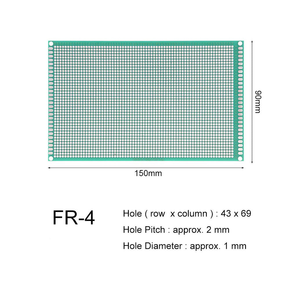 FR4 Universal Protoboard PCB - Double Sided