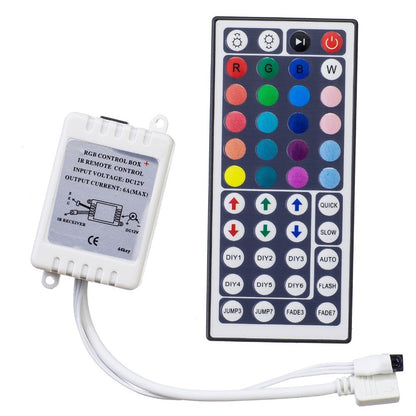 Fulabs 24 Key /44 Key LED Controller RGB Controller LED Lighting Controller Infrared Remote Control Dimmer 6A para sa RGB 3528 5050 SMD3528/2835/5630/3014 RGB LED Strip Controller