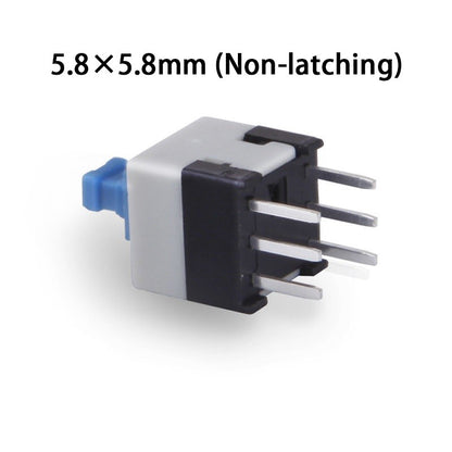 10Pcs Self Locking / UNlock Push Tactile Power Micro Switch 6 Pin Button Switches Free Shipping 5.8x5.8 7x7 8x8 8.5x8.5mm