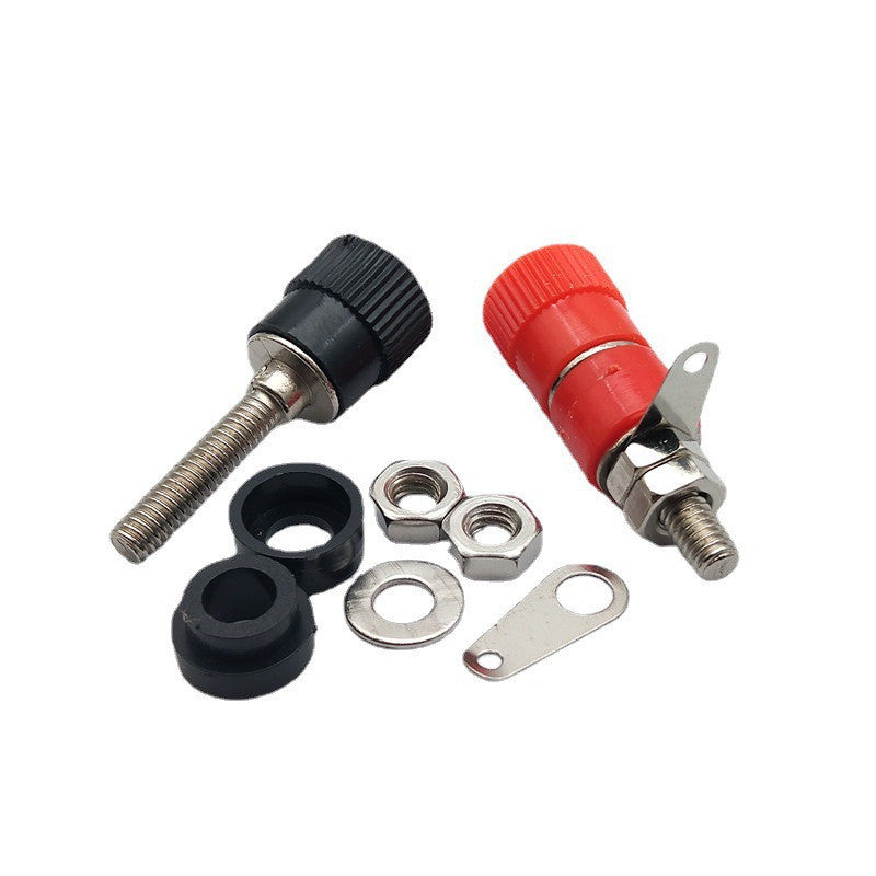 10Pcs JS-910B 4mm Amplifier Terminal Connector Binding Post Banana Plug Jack Mount Black Red
