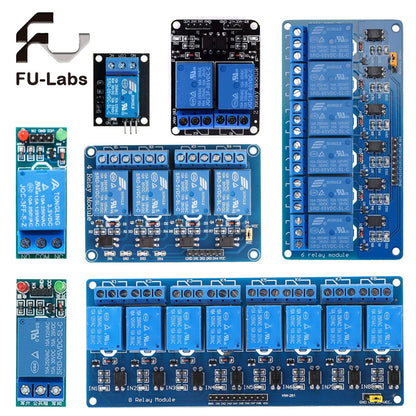 5V 12V  24V 1 2 4 6 8 Way Channel Relay Module with Optocoupler Low level AC 240V DC 30V for Arduino