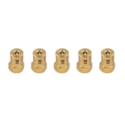 5PCS Hex Coupling Hexagonal Brass Connector Connecting Shaft Copper Connector for Motor Wheel DIY Robot Car Chassis