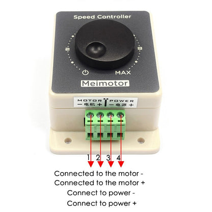 10A 12V/24V/36V/48V PWM DC Motor Governor High Power Waterproof DC Drive Speed Controller Module