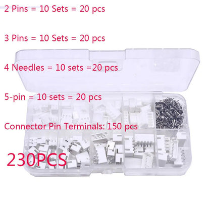 XH2.54mm Board Connectors Plug Mini Micro Male Female Kit 2 3 4 5 Pin 230PCS/250PCS