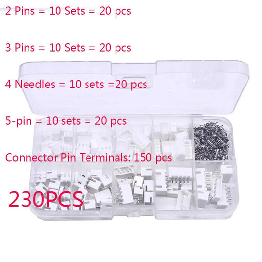 XH2.54mm Board Connectors Plug Mini Micro Male Female Kit 2 3 4 5 Pin 230PCS/250PCS