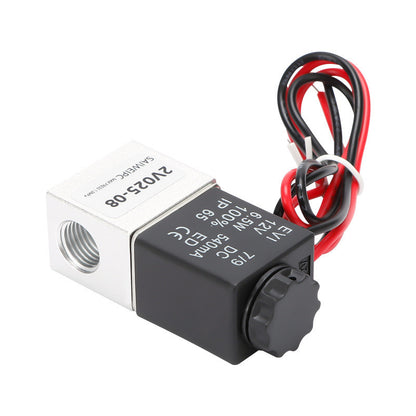 Solenoid Valve 1/4" 1/8" 2 Way Normally Closed Direct-Acting Pneumatic Valves For Water Air Gas Hot DC 12V 24V 110V 220V
