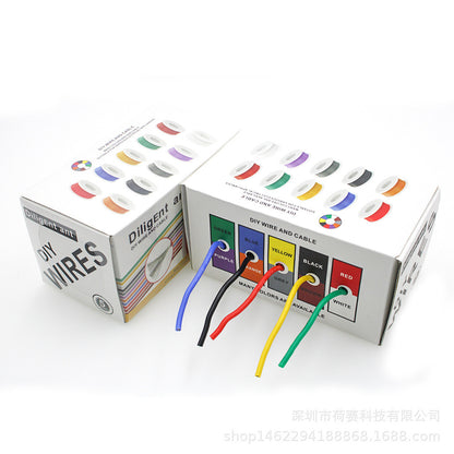 1pcs Hookup Wire Kit (6 colors, 20 m each, AWG 24 Stranded Wire) Silicone Jacket