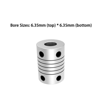 Aluminum Z-axis Flexible coupling for 3D printer stepper Motor shaft couplers, D19L25, 3mm, 4mm, 5mm, 6mm, 6,35mm, 8mm, 10mm