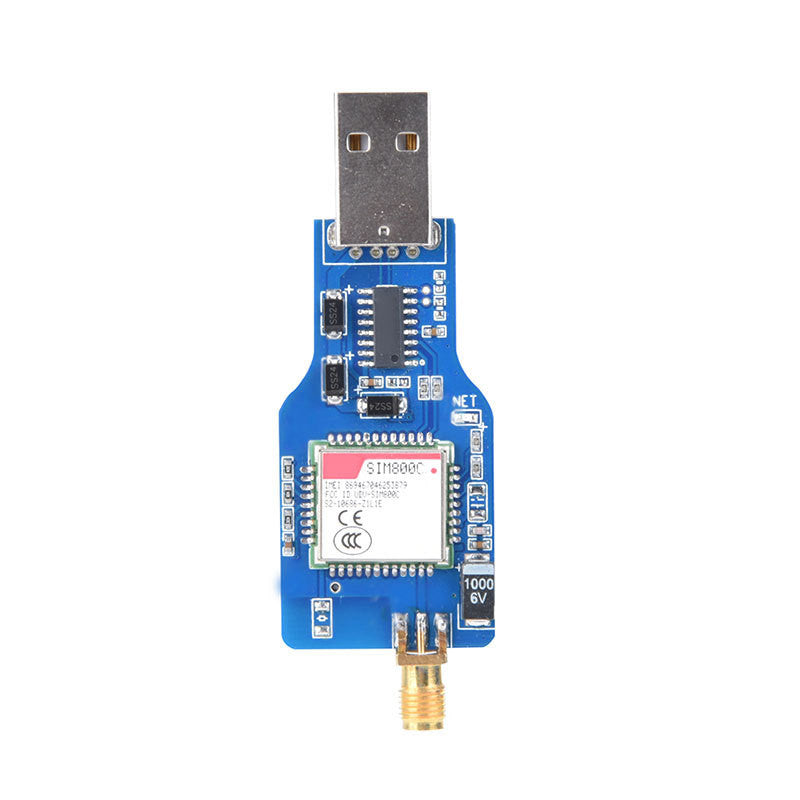 SIM800C USB to GSM Module Quad-band GSM GPRS Module for Bluetooth SMS Messaging With Antenna