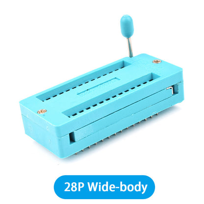 2.54 MM Green DIP Universal ZIF IC Socket Test Solder Type IC lock seat zif socket 4 16 20 28 40 P Pin