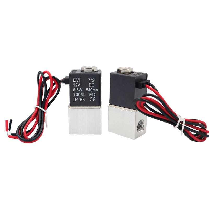 Solenoid Valve 1/4" 1/8" 2 Way Normally Closed Direct-Acting Pneumatic Valves For Water Air Gas Hot DC 12V 24V 110V 220V