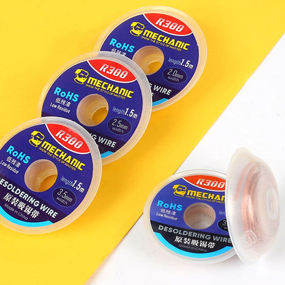 1.0-4.0MM MECHANIC Solder Wick Remover Desoldering Wire Desoldering Braid BGA Soldering Tools