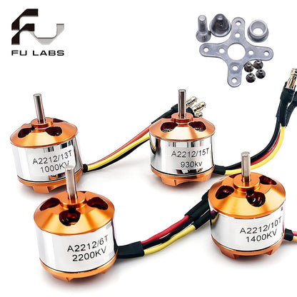 A2212 Brushless Motor 930KV 1000KV/1200KV/1400KV/1800KV/2200KV/2450KV/2700KV For RC Aircraft Plane Multi-copter Brushless Outrunner Motor