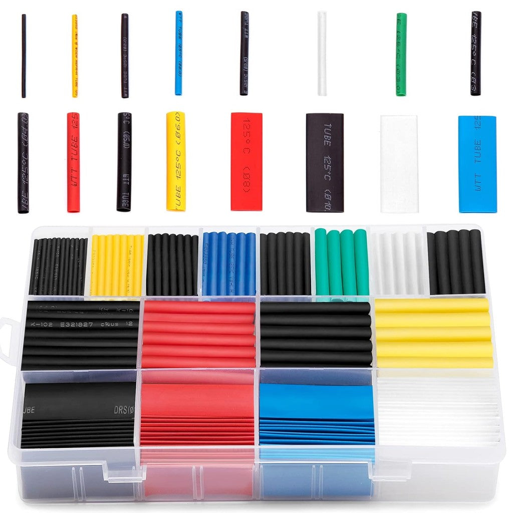 164 / 328 / 580 pcs Polyolefin Heat Shrink Tube Wrap HeatShrink Tubing kit 2:1 Electric Insulation