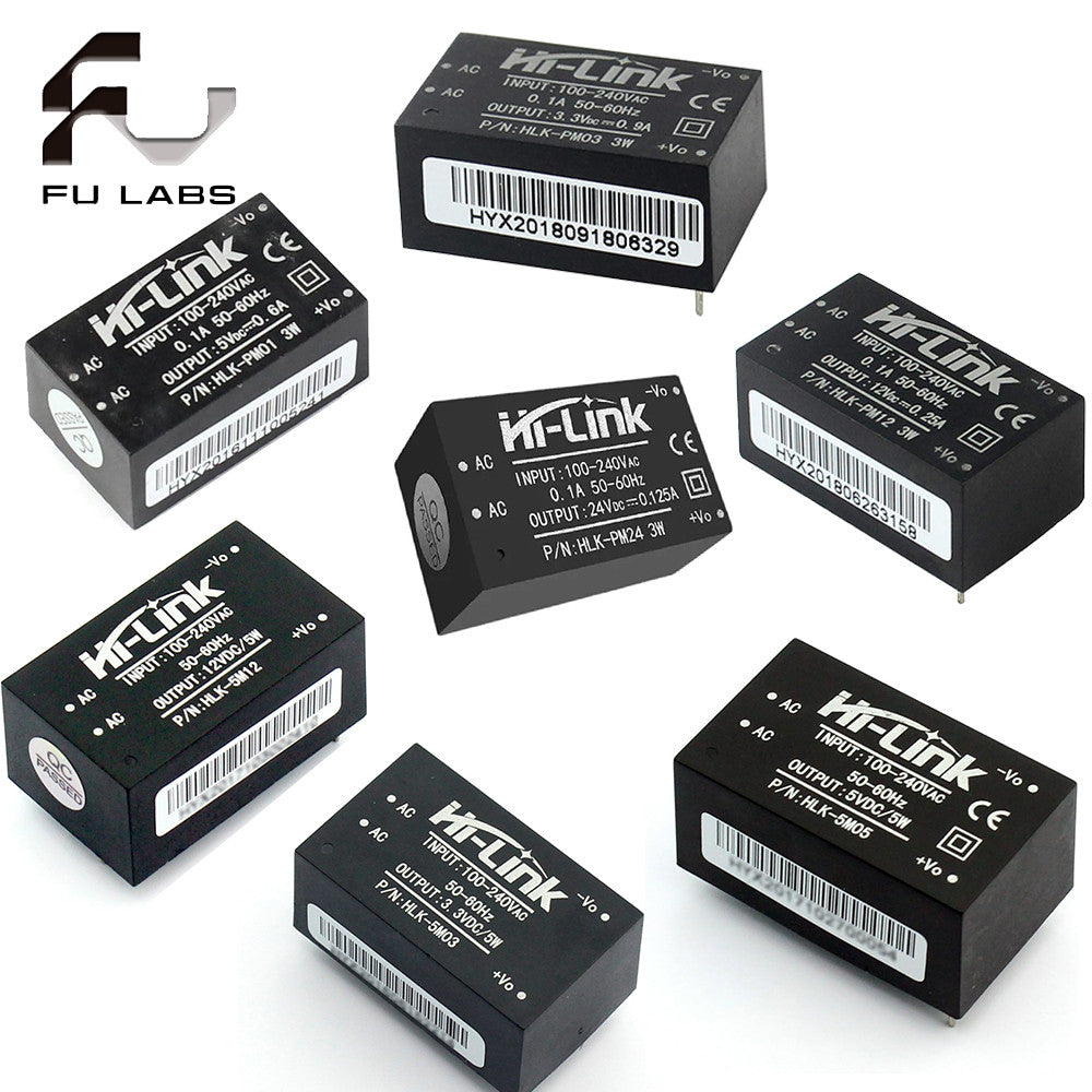 HI-Link AC-DC 220V to 12V Step-down Power Supply HLK-PM01/03/12/24 HLK-5M03/05/12 Mini Power Supply Module Intelligent Household Switch Power