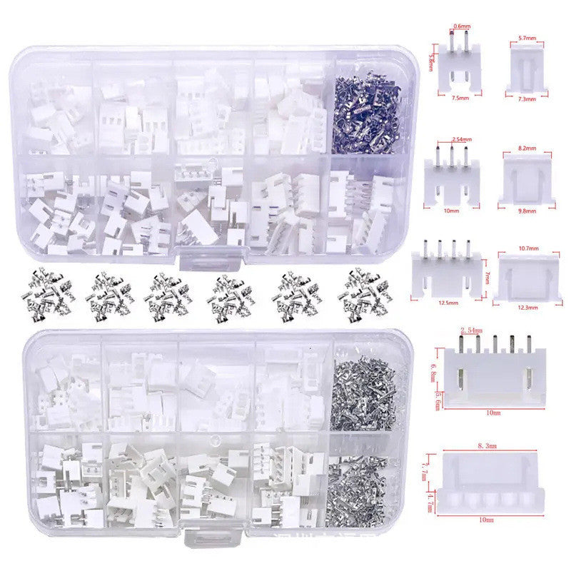 XH2.54mm Board Connectors Plug Mini Micro Male Female Kit 2 3 4 5 Pin 230PCS/250PCS