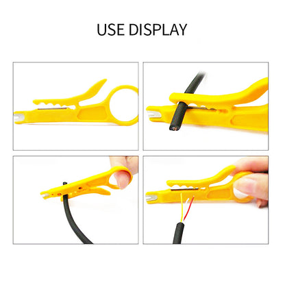 3PCS Mini Portable Wire Stripper Cutter Impact Punch Down Tool 110 Blade for Network Wire Cable
