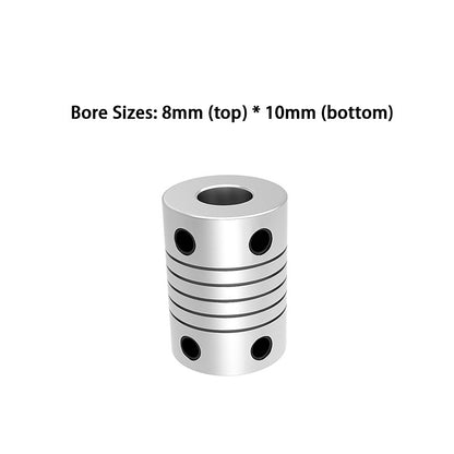 Aluminum Z-axis Flexible coupling for 3D printer stepper Motor shaft couplers, D19L25, 3mm, 4mm, 5mm, 6mm, 6,35mm, 8mm, 10mm