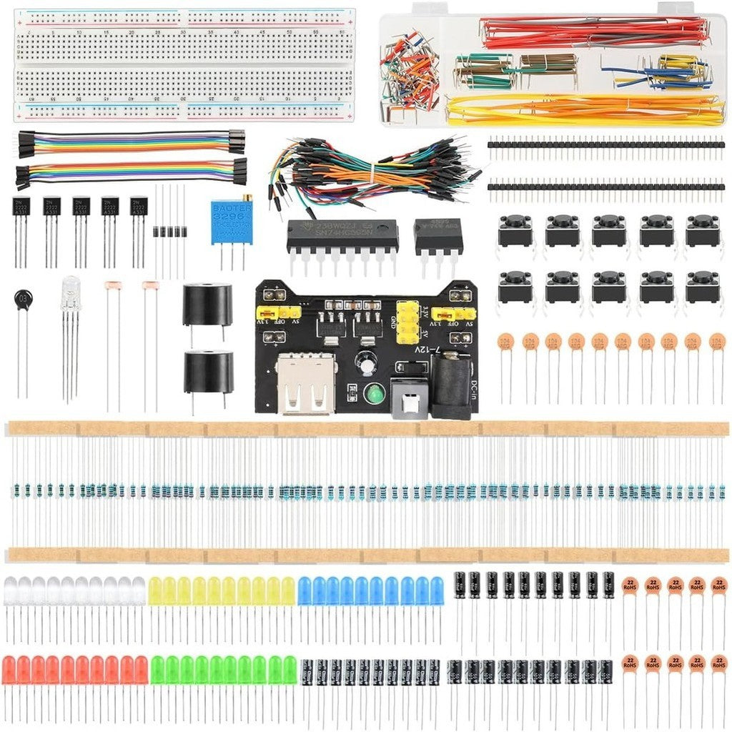 830 Breadboard Set Tie-points Breadboard Set Electronic Component Basic Starter Kit Resistor