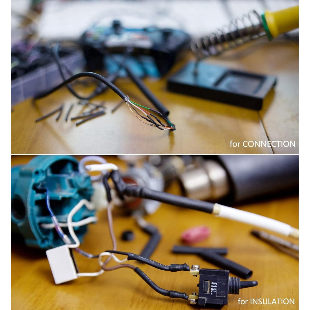 164 / 328 / 580 pcs Polyolefin Heat Shrink Tube Wrap HeatShrink Tubing kit 2:1 Electric Insulation