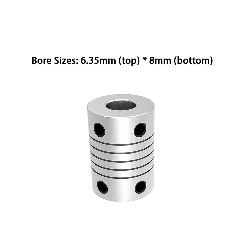 Aluminum Z-axis Flexible coupling for 3D printer stepper Motor shaft couplers, D19L25, 3mm, 4mm, 5mm, 6mm, 6,35mm, 8mm, 10mm