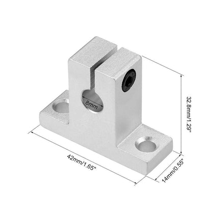 SK8 SK10 SK13 SK20 SK25 8mm linear ball bearing rail shaft Side Blocks support XYZ Table CNC 3D printer