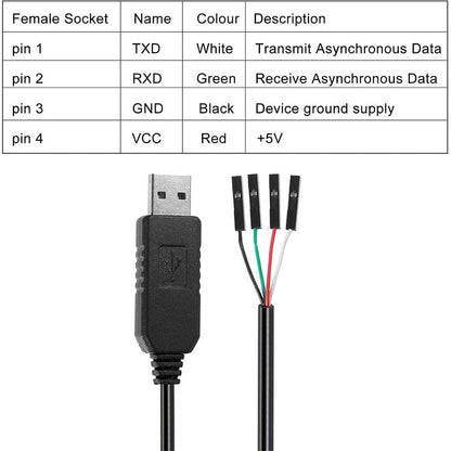 PL2303HX/PL2303TA USB To RS232 TTL Converter Adapter Module with Dust-proof Cover PL2303HX for arduino download cable