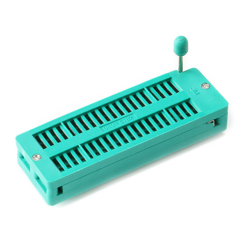 2.54 MM Green DIP Universal ZIF IC Socket Test Solder Type IC lock seat zif socket 4 16 20 28 40 P Pin