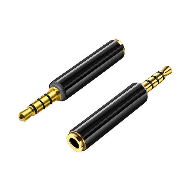 3.5mm 4-pole TRRS female to 3-pole TRS male audio adapter, suitable for computers and cameras