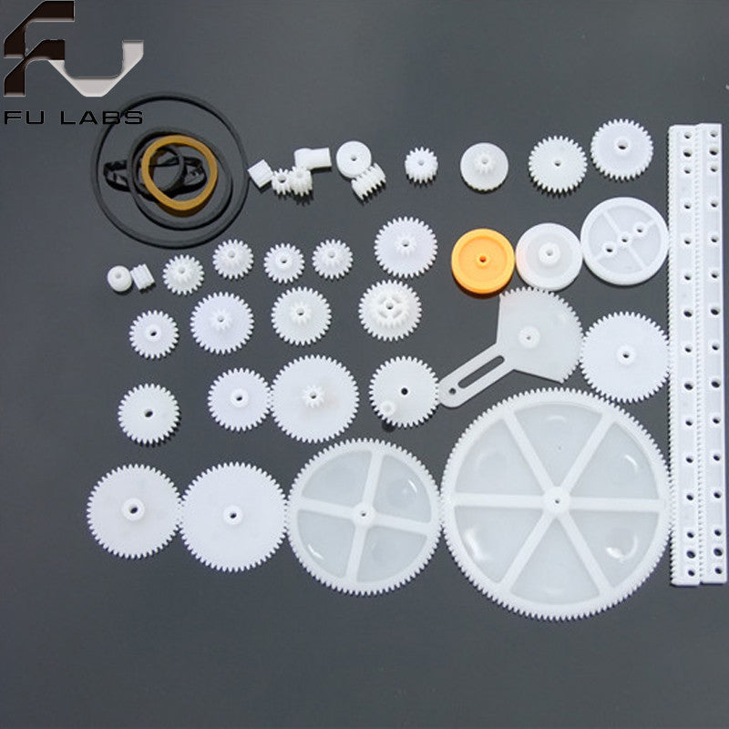 34 kinds of rack and pinion gear bag toy model pulley plastic worm gear reducer