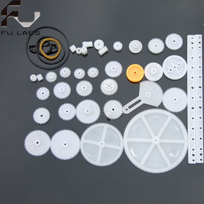 34 kinds of rack and pinion gear bag toy model pulley plastic worm gear reducer