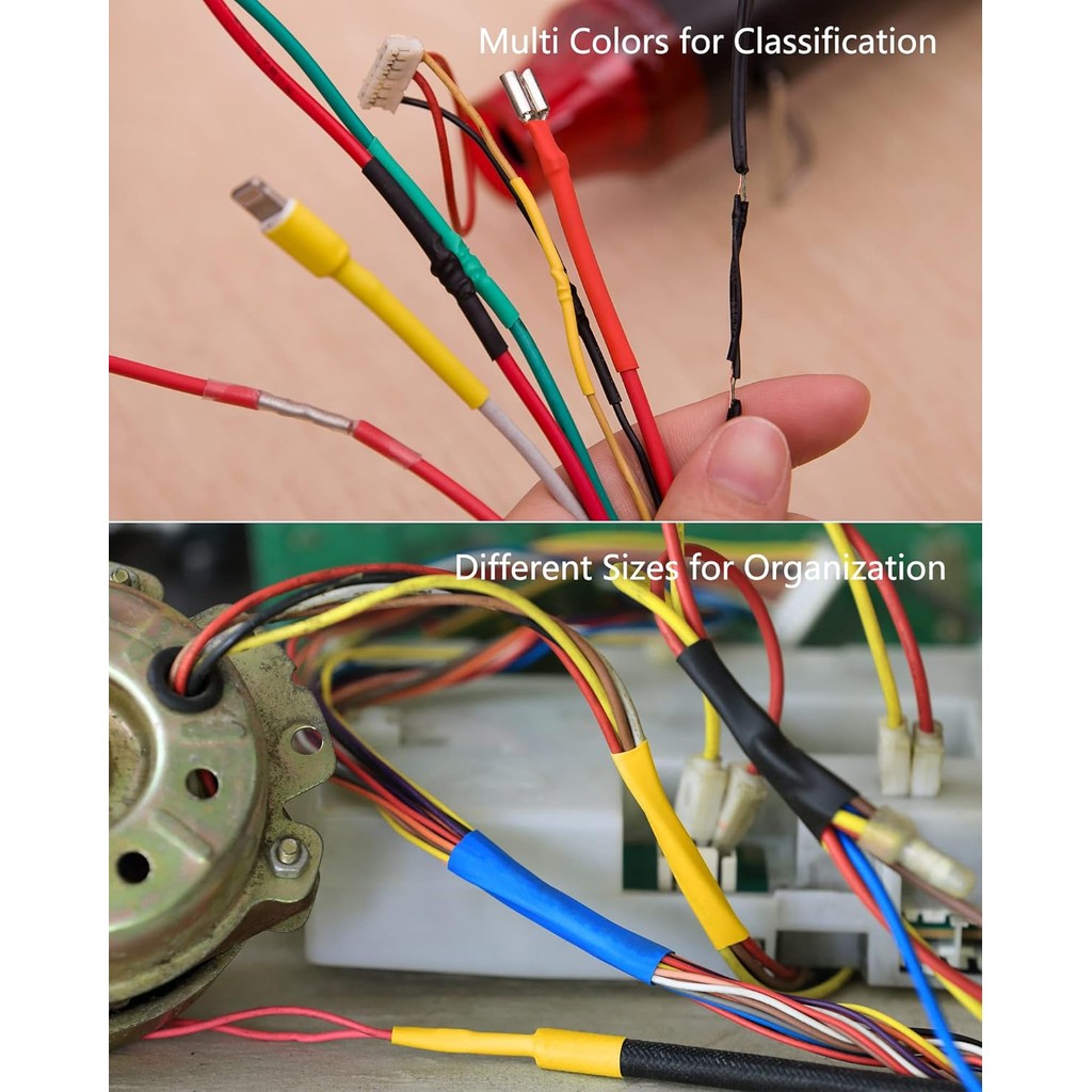 164 / 328 / 580 pcs Polyolefin Heat Shrink Tube Wrap HeatShrink Tubing kit 2:1 Electric Insulation