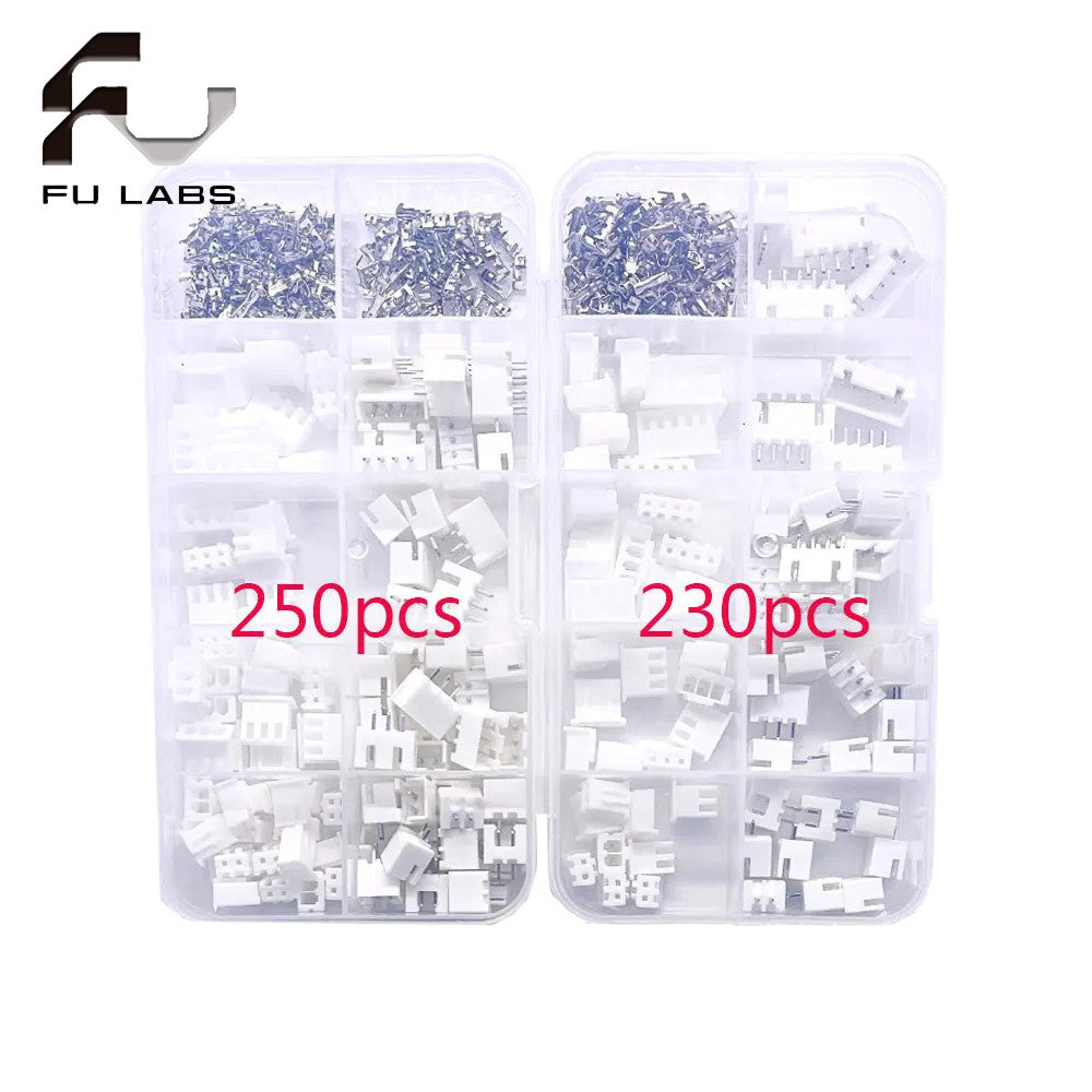 XH2.54mm Board Connectors Plug Mini Micro Male Female Kit 2 3 4 5 Pin 230PCS/250PCS