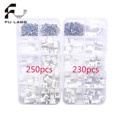 XH2.54mm Board Connectors Plug Mini Micro Male Female Kit 2 3 4 5 Pin 230PCS/250PCS