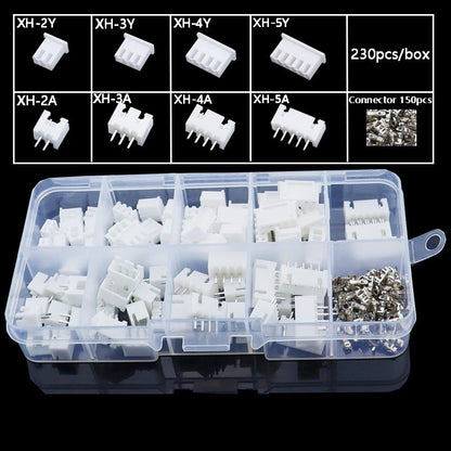 XH2.54mm Board Connectors Plug Mini Micro Male Female Kit 2 3 4 5 Pin 230PCS/250PCS