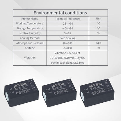 HI-Link AC-DC 220V to 12V Step-down Power Supply HLK-PM01/03/12/24 HLK-5M03/05/12 Mini Power Supply Module Intelligent Household Switch Power