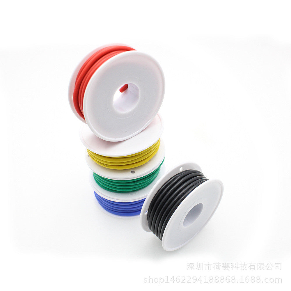 1pcs Hookup Wire Kit (6 colors, 20 m each, AWG 24 Stranded Wire) Silicone Jacket