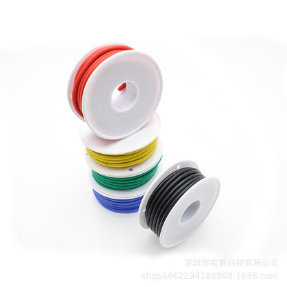 1pcs Hookup Wire Kit (6 colors, 20 m each, AWG 24 Stranded Wire) Silicone Jacket