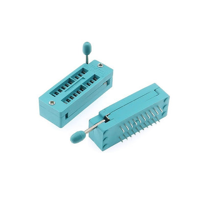 2.54 MM Green DIP Universal ZIF IC Socket Test Solder Type IC lock seat zif socket 4 16 20 28 40 P Pin