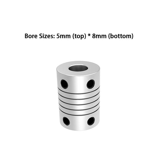 Aluminum Z-axis Flexible coupling for 3D printer stepper Motor shaft couplers, D19L25, 3mm, 4mm, 5mm, 6mm, 6,35mm, 8mm, 10mm