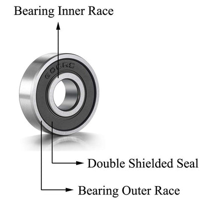 10pcs 608rs Stainless Steel Skateboard Bearings Skateboard Roller Wheel Bearings