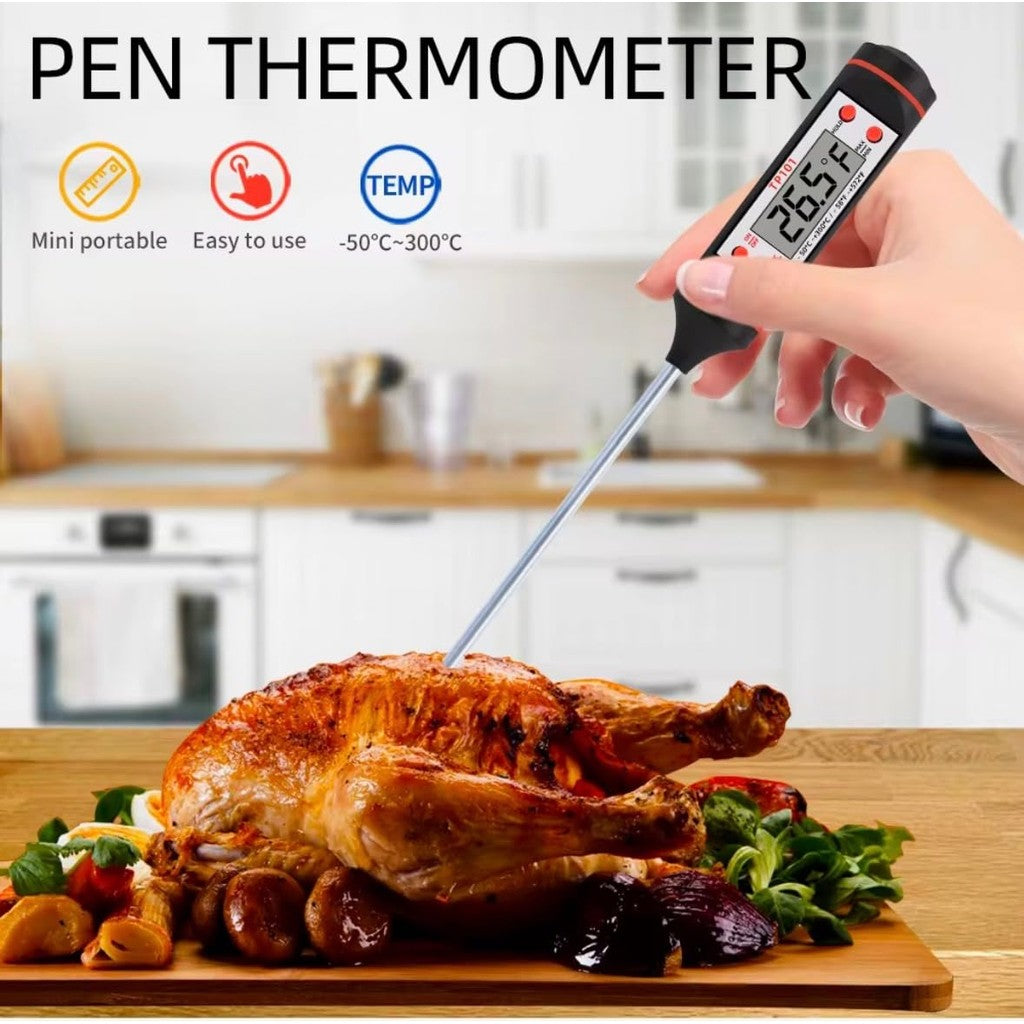 Digital Food Kitchen Thermometer Probe  LCD Meat Cooking Candy Sugar thermometer TP101